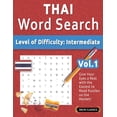 thumbnail image 1 of Thai Word Search - Level of Difficulty: Medium - Vol.1 - Delta Classics - Give Your Eyes a Rest with the Easiest to Read, (Paperback), 1 of 1