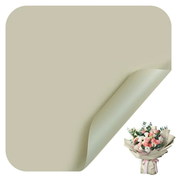 UNLLLL 1 Pack of Bouquet Wrappers, 20 Pcs Translucent Flower Wrapping Papers, Pure Colour Matte Papers, for Floral Arrangements On Valentine's Day, Mother's Day, 58*58cm