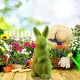 thumbnail image 1 of UNLLLL 1 Pcs Easter Furry Flocked Bunny Decoration, Artificial Moss Rabbit Easter Decor, Resin Tabletop Figurines Ornament, for Garden Home Office Party Desk Table Top, 1 of 8