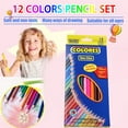 thumbnail image 1 of UNLLLL 12 Colors Pencil Set Oily Colored Painting Pens Oil-based Colored Pencil Painting Colored Pencil, for Students and Office Workers, 1 of 4