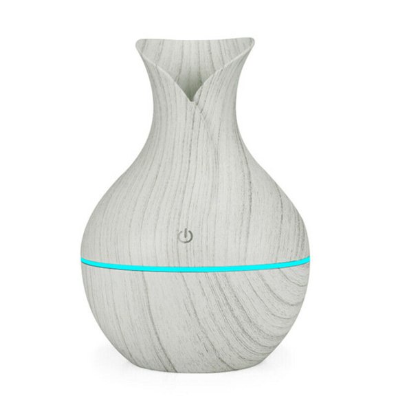 UNLLLL 130ml LED Essential Oil Diffuser Humidifier Aromatherapy Wood Grain Vase Aroma, for Home, Outdoor, Car