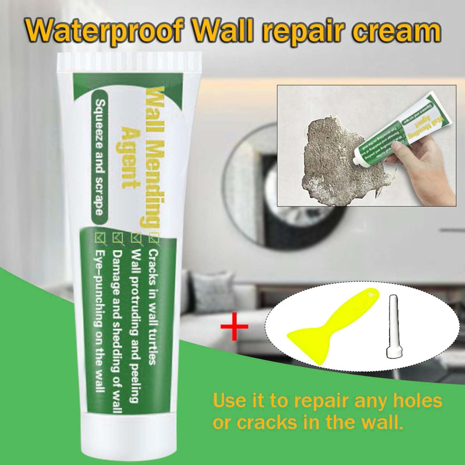 UNLLLL 150g Wall Mending Agent Wall Repair Cream Wall Crack Nail Repair