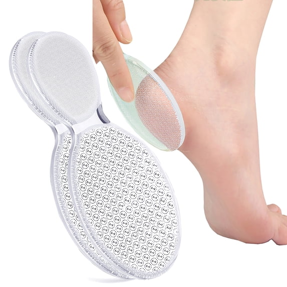 UNLLLL 2 Pcs Glass Foot File Callus Remover, Nano Glass Foot Rasp for Heel and Dead Skin, Easy to Clean and Reusable, for Home Pedicure and Smooth Feet