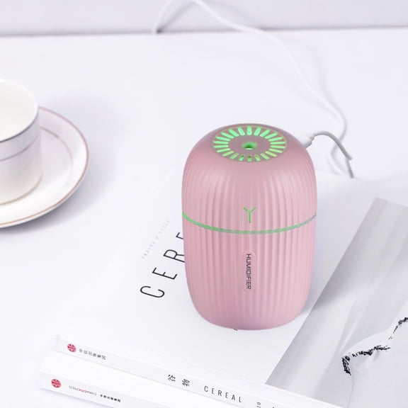 UNLLLL 200ml Portable Cylindrical Creative Silent Mini Humidifier With Colorful Lights, for Home, Outdoor, Car