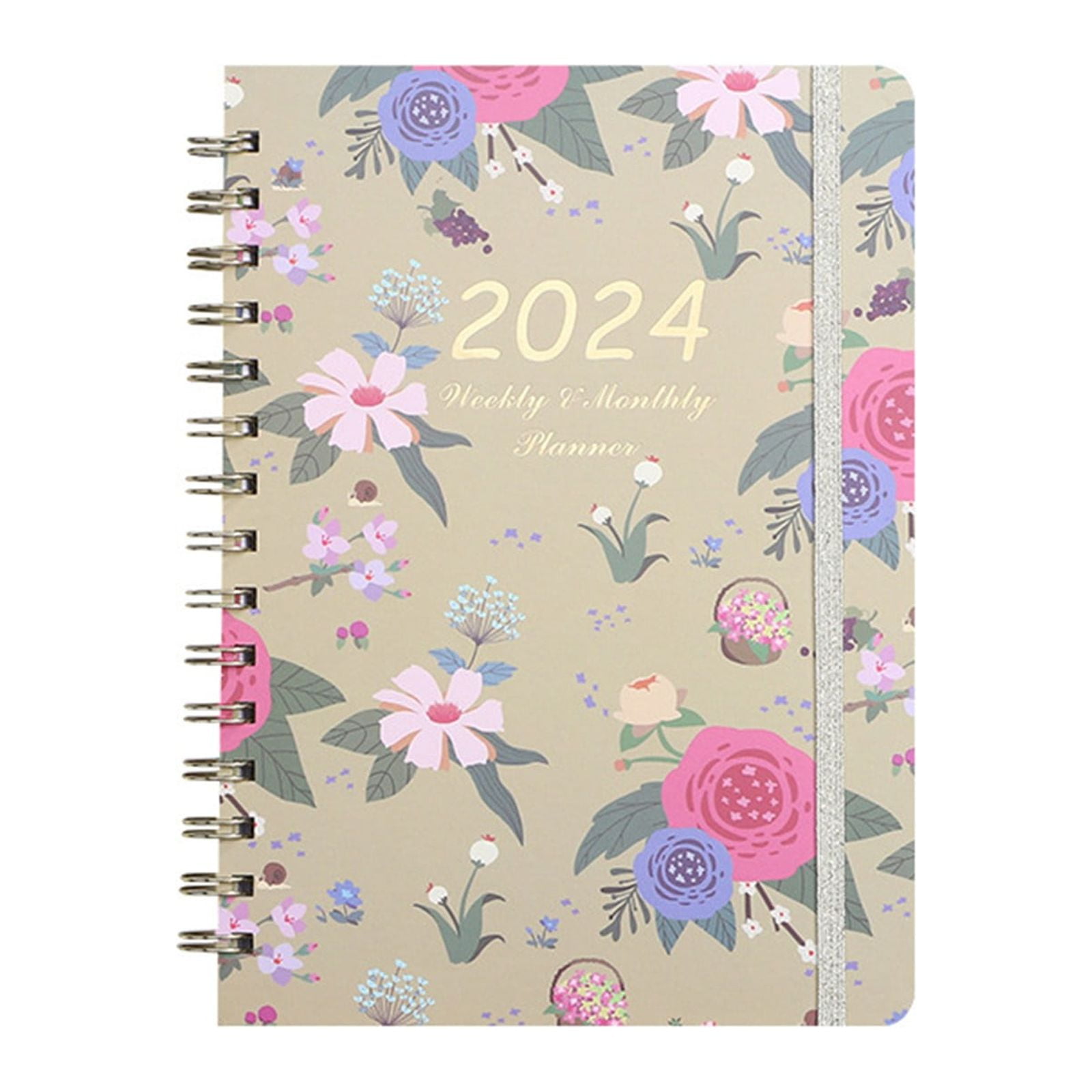 UNLLLL 2024 Personalized Weekly And Monthly Planner Flower Schedule ...