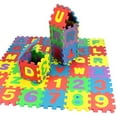 thumbnail image 1 of UNLLLL 36 Pcs Number Alphabet Puzzle Foam, Puzzles Floormat, Contain 10 Numbers from 0-9 and Total of 26 Letters of The Alphabet, for Kids, 1 of 7