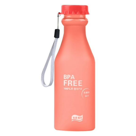 UNLLLL 550ml Bottle Plastic Cup Transparent Matte Portable Not Easy To Break Water Cup Outdoor Sports Travel Water Bottle Portable Leak-proof, for Adults or Kids