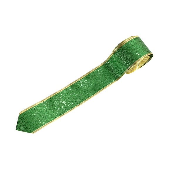 UNLLLL 5cm Wide Green Phnom Penh Ribbon, St. Patrick's Day Decoration, DIY Bow Irish Festival Ribbon, for Party Decor Flower Making, 10m