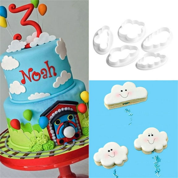 UNLLLL 5pcs Cake Sugar Cake Decorative Printing Die Cutting, for Cake, Chocolate, Biscuit