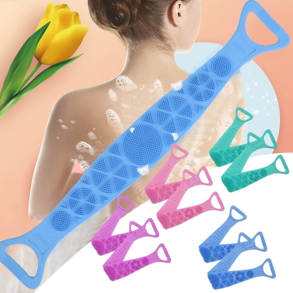 UNLLLL 68cm Back Bath Shower Body Belt Brush Bath Towel Exfoliating Body Brush, Available at Home and Office