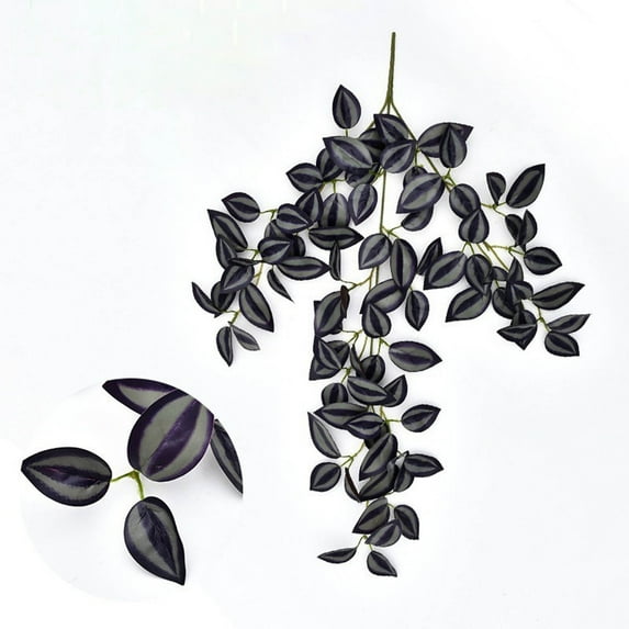 UNLLLL Artificial Green Wall Hanging Plant, 1 Pcs Trident Wire Simulation Green Planting, Plastic Faux Pothos Vines Hanging Plant, for Wall Home Living Room Indoor Outdoor Decor