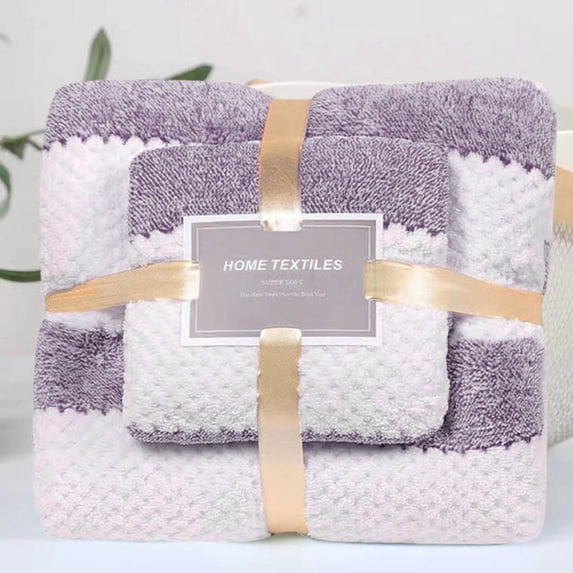 UNLLLL Bath Towel Bathroom Set Deluxe Bath Towel Ultra Soft Cotton Towel Set High Absorbent Towel Includes 1 Bath Towel 28.5X51 Inches And 1 Towel 13.5X29.5 In, for Kitchen or Bathroom