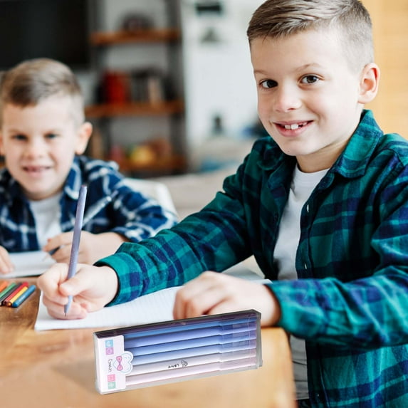 UNLLLL Color Boxed Pen Six Black Gel Pen Set A Box Of 6 Student Exam Stationery Carbon Pen Capacity 10ml, for Students and Office Workers