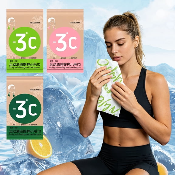 UNLLLL Cooling Towel, Refreshing Chill Wet Wipes with Cold Sense Technology, Portable Instant Cooling Cloth, for Face Neck Body Outdoor Sports Travel Gym Spa (Pink)