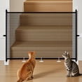 thumbnail image 1 of UNLLLL No Drilling Pet Barrier Gate, Adjustable Isolation Net for Doorways Stairs, Non Climb Mesh Protector for Dogs and Cats, for Home Safety (Black, S), 1 of 6