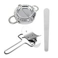 thumbnail image 1 of UNLLLL Dumpling + Wire Handle Roller + Stuffing Spoon Stainless Steel Dumpling Set 3-piece Set, for Food, Desserts, Soup, 1 of 1