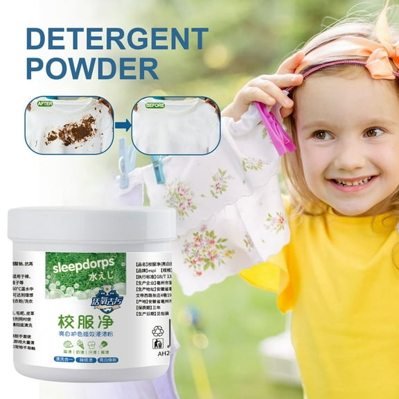 UNLLLL Efficient Easy Clean Detergent Powder Active Detergent Powder Quick And Easy Dirt Stains Removal For Clothes Shoes 250g, Suitable for Daily Use at Home