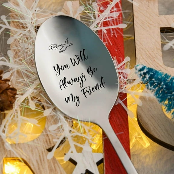 UNLLLL Engraved Spoon Present for Husband Madam Family and Tableware, for Food, Desserts, Soup