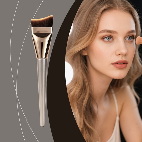 UNLLLL Fish Tail Shape Foundation Brush, Soft Synthetic Bristles for Liquid and Cream Foundation, Seamless Blending Tool with Ergonomic Handle, for Flawless Base Makeup