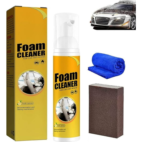 UNLLLL Foam Cleaner Claening 100ml, Foam Cleaner for Car and House, Cleaning Artifact Strong Foam, Strong Decontamination Cleaners Spray for Kitchen and Car