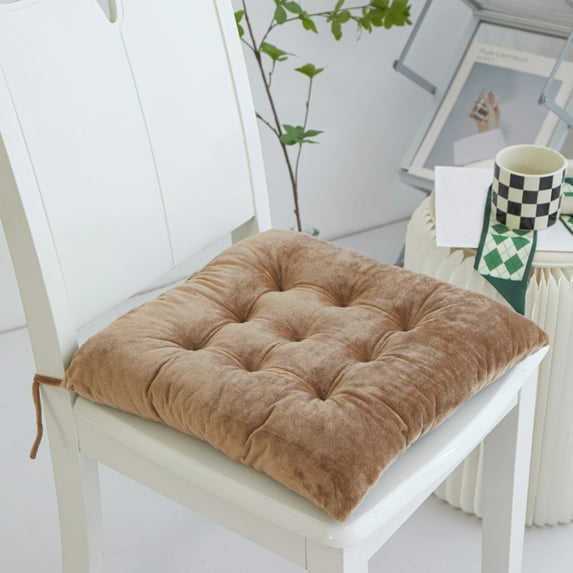 UNLLLL Four Seasons Solid Color Thickened Crystal Velvet Cushion Office Chair Sofa Cushion Student Stool Adjustment Hip Cushion, for Dining Table and Car Seats