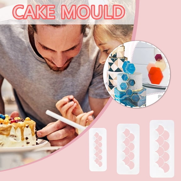 UNLLLL Geometric Figure Cake Cutting Multifunctional Cake Cutter Cake Decoration, for Cake, Chocolate, Biscuit