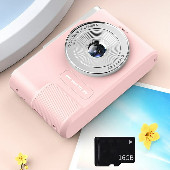 UNLLLL HD Double Front And Rear Digital Camera Support Video Recording Lightweight And Portable Large Capacity Battery Optical Zoom Comes With A 16G Memory Card, for at School and Home