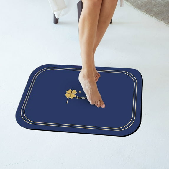 UNLLLL Household Bathroom Mat-bathroom Water Absorption Entrance Door Mat- Toilet Quick Drying Diatomaceous Earth Mat, for Adults, Children and Pets