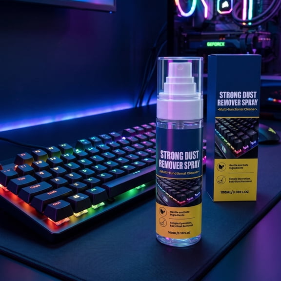 UNLLLL Keyboard Cleaning Spray for Dust and Dirt, Refurbishing Cleaner for Keycaps, Safe for Electronics and Laptops, for Mechanical and Gaming Keyboards (3.38 OZ)