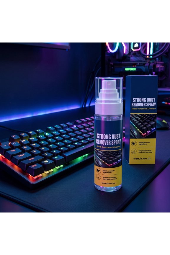 Keyboard Cleaning Spray for Dust and Dirt, Refurbishing Cleaner for Keycaps, Safe for Electronics and Laptops, for Mechanical and Gaming Keyboards (3.38 OZ)
