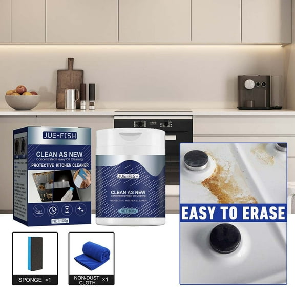 UNLLLL Kitchen Protective Cleaning Powder To Dirt Heavy Oil Stains Clean Range Hood And Stove And Oil Stains, Suitable for Daily Use at Home