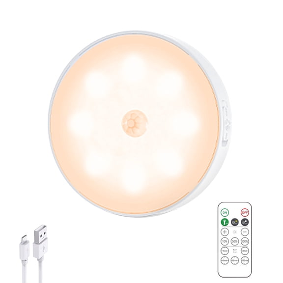 UNLLLL LED Cabinet Light Human Sensing Ice Ball Light USB Rechargeable Dimming Staircase LED Cabinet Light Remote Control Cabinet, for Bedroom, Outdoor, Gift Giving