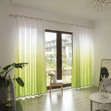 UNLLLL Leaves Sheer Curtain Tulle Window Voile Drape Valance 1 Panel Fabric, for Various Rooms