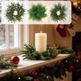 thumbnail image 1 of UNLLLL Mini Candle Ring Wreath, Artificial Greenery Christmas Table Centerpiece, Plastic Garland for Candles 3 to 4 Inch, for Mantel Shelf and Holiday Table Decor, C, 1 of 7