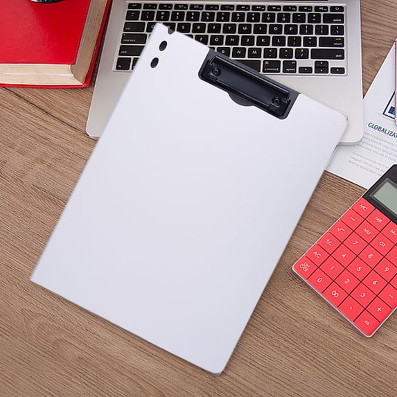 UNLLLL Multi-Functional A4 Student Folder, Foldable Clipboard with Cover, with Exam Mat, Test Paper Organizer, Office Document Folder, for School Office, White