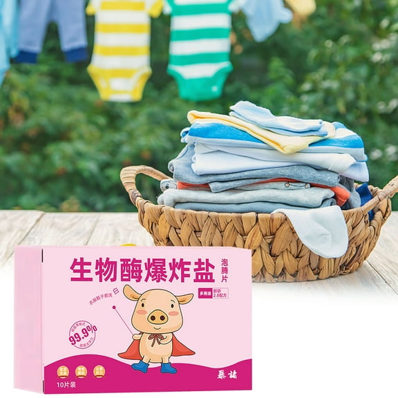 UNLLLL Multifunctional Bioenzyme Cleaning Tablets Laundry Clean Clothes Cleaning Tablets, Suitable for Daily Use at Home