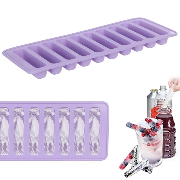 UNLLLL Narrow Ice Stick Trays with Easy Push And Out Narrow Molds, for Making Ice or Ice Cream