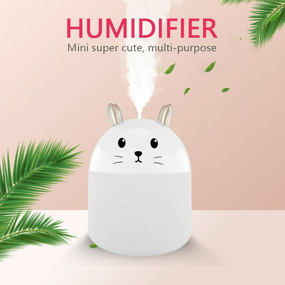 UNLLLL Portable Mini Humidifier 250ml Cool Mist Humidifier with Night Light, for Home, Outdoor, Car