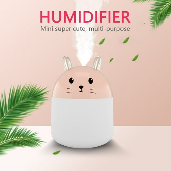 UNLLLL Portable Mini Humidifier 250ml Cool Mist Humidifier with Night Light, for Home, Outdoor, Car
