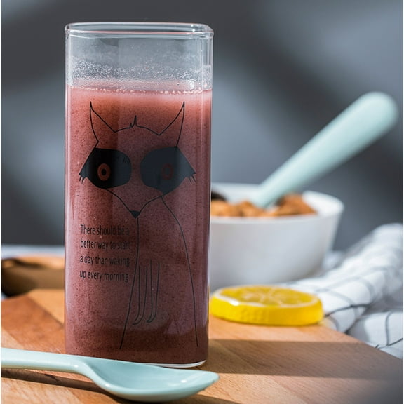 UNLLLL Square Glass Single Layer Home Coffee Office Glass Juice Drink Cup B, for Adults or Kids