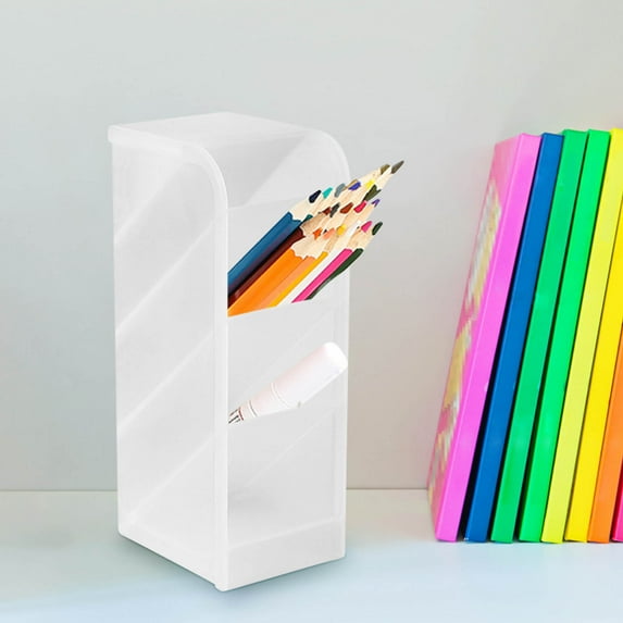 UNLLLL Stationery Box Portable Large Capacity Pencil Case Student Multi Functional Plastic Pencil Case Desktop Storage Pencil Case, for Students and Office Workers