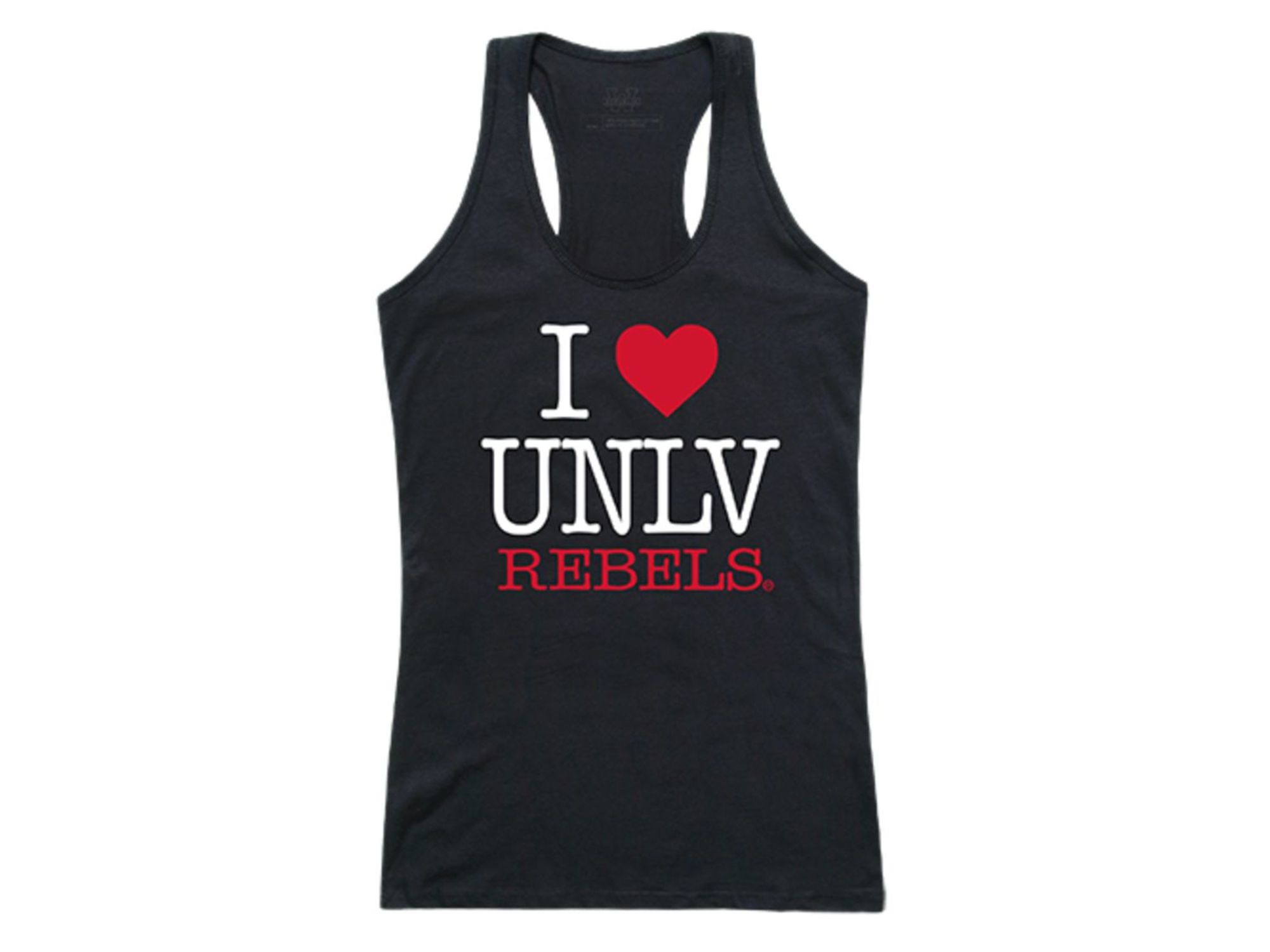 UNLV University of Nevada Las Vegas Rebels Womens Love Tank Top T-Shirt Black - image 1 of 1
