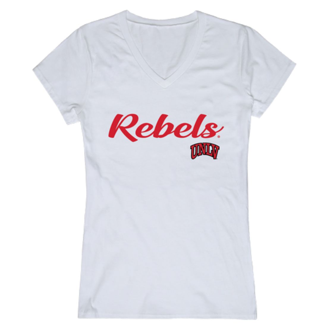 UNLV University of Nevada Las Vegas Rebels Womens Script Tee T-Shirt White Medium - image 1 of 2