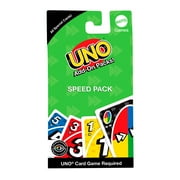 UNO Add-on-Packs Speed Pack Card Game for Kids, Family & Game Nights, Travel, Camping & Parties