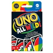 UNO All Wild Card Game for Family Night, No Matching Colors or Numbers Because All Cards Are Wild