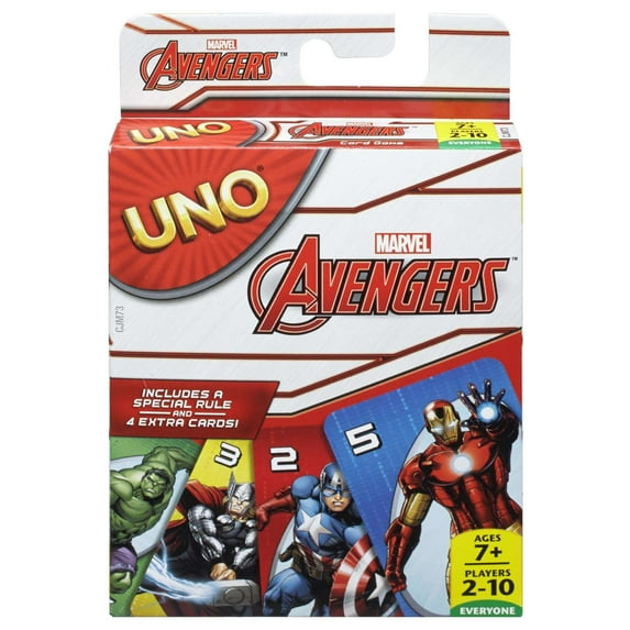 UNO Avengers Characters Matching Card Game for 2-10 Players Ages 7Y+
