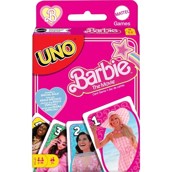 UNO - Barbie the Movie - Card Game with Special Rule - 112 Card Deck - Ages 7+ - Mattel