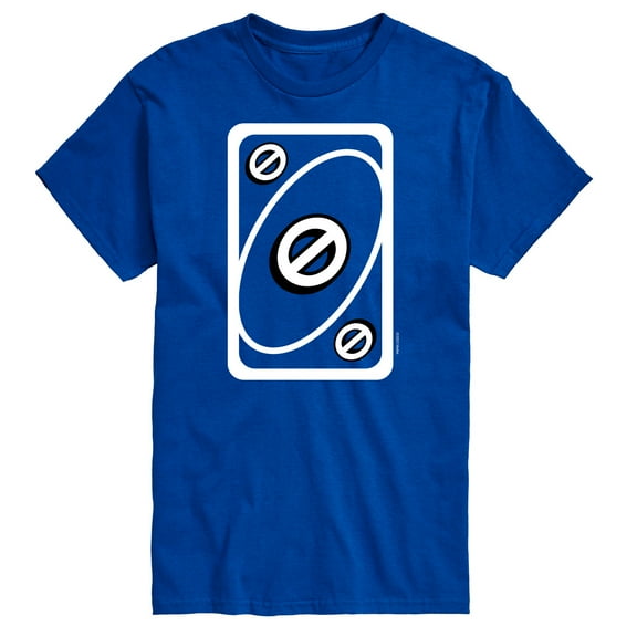 UNO Blue Skip Card - Men's Short Sleeve Graphic T-Shirt