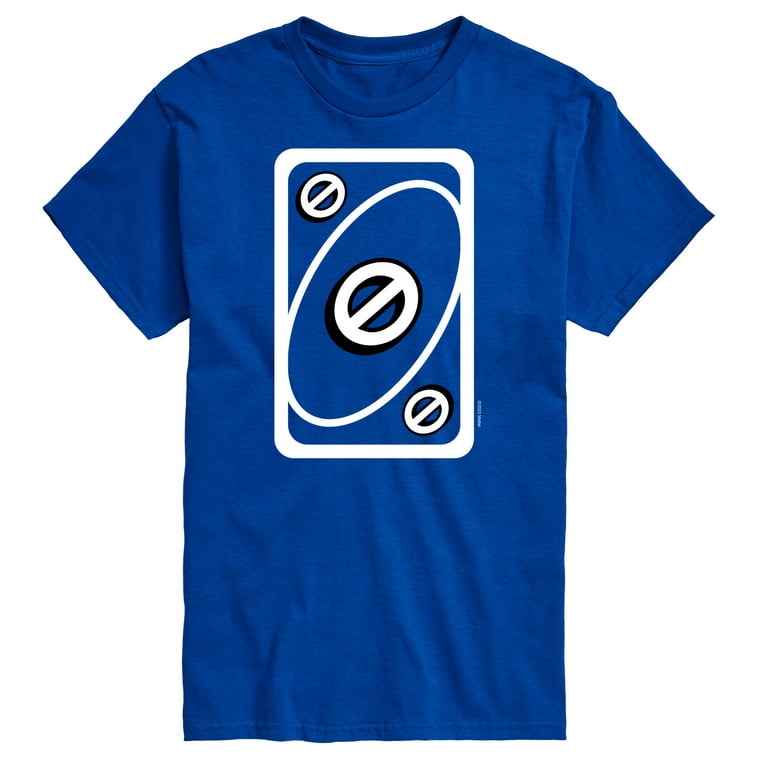 UNO Blue Skip Card - Men's Short Sleeve Graphic T-Shirt 