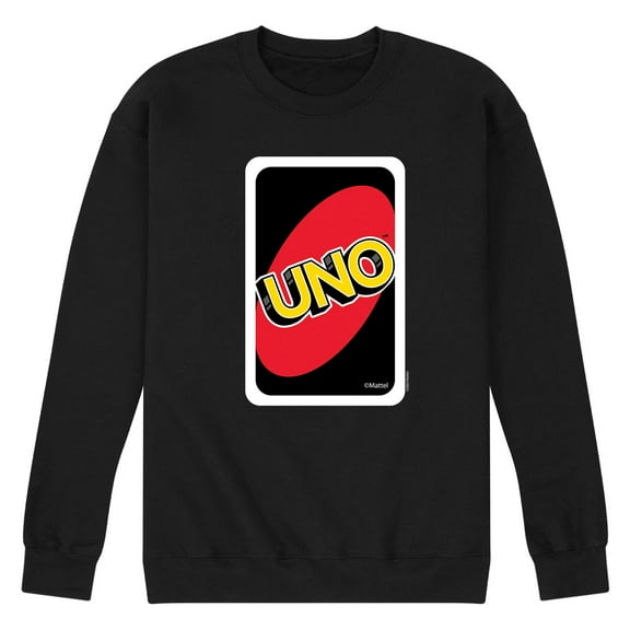 UNO Card Back - Men's Crew Neck Fleece Pullover